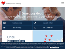 Tablet Screenshot of cardiologiecentra.nl